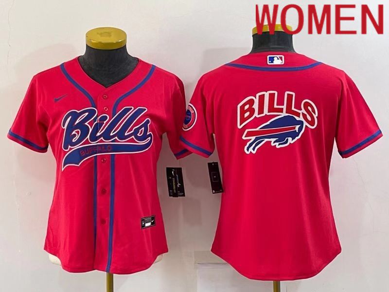 Women Buffalo Bills Blank Red 2022 Nike Co branded NFL Jersey